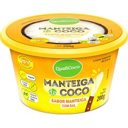 MANTEIGA DE COCO SABOR MANTEIGA COM SAL 200G QUALICOCO